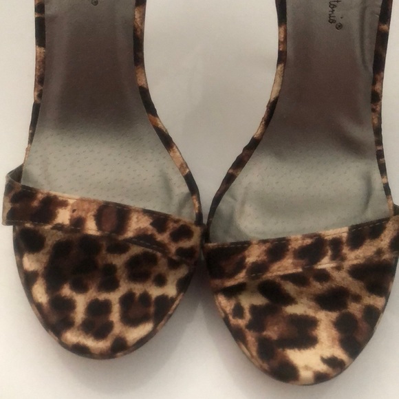 Animal print leopard cheetah dress high heel shoe wedding buckle dance prom - Picture 3 of 6